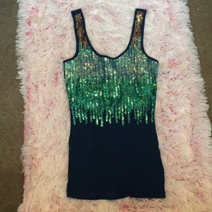 Sequin tank top